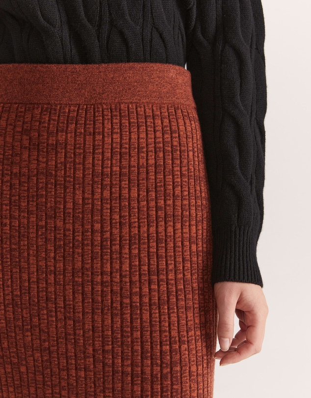 SABA - Leo Wool Rib Knit Skirt