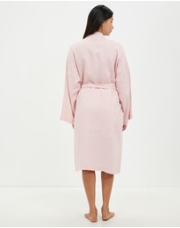 Gingerlilly - Mia Pink Linen Robe
