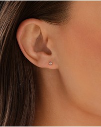 Michael Hill - 3mm Ball Stud Earrings in 10kt White Gold
