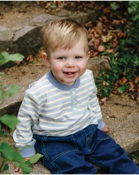 Kynd Baby - Henley Top in Sky Blue Stripe