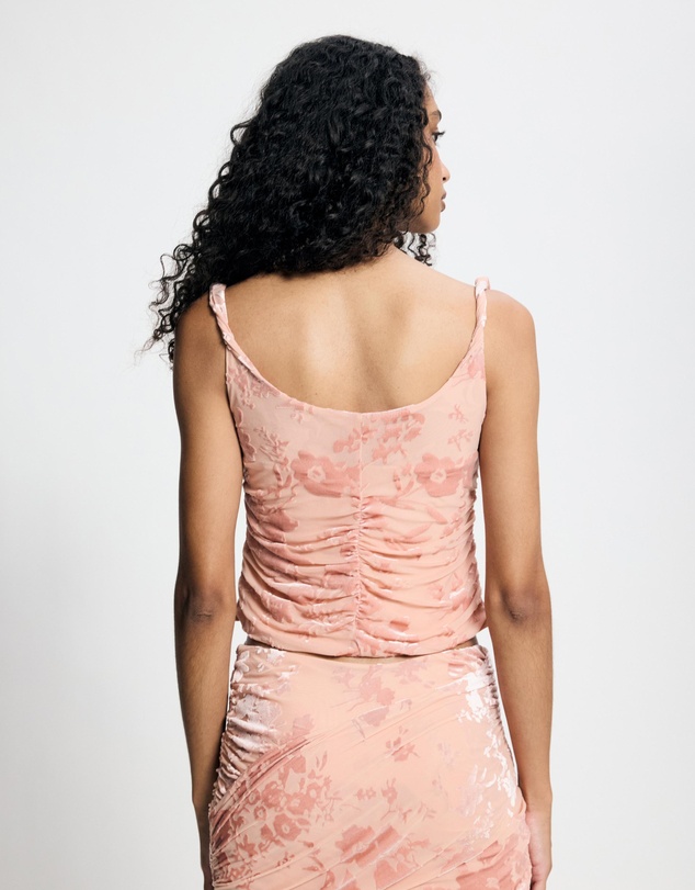Lover - Elisabeth Cowl Neck Burnout Top