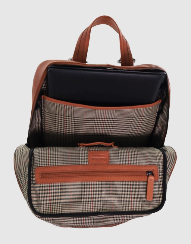 Pierre Cardin - Sleek Leather Laptop Backpack