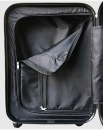 JETT BLACK - Check Black Carry On Small Suitcase