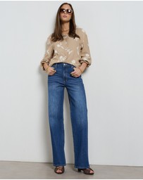 DRICOPER DENIM - Lina Mid Rise Pacific Straight Leg Jeans