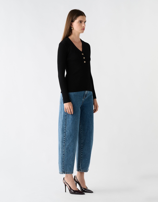 Esmaee - Fluted Knit Top