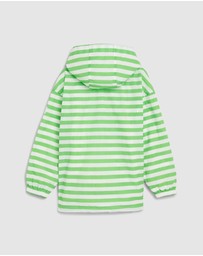 Tommy Hilfiger - Stripe Half-Zip Hooded Windbreaker - Teens