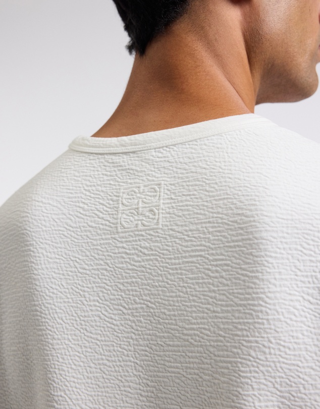 Calibre - Loose Fit Crinkle T-shirt Ivory