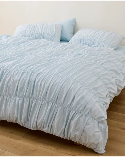 Sheet Society - Sofia Ruched Cotton Quilt Cover Set