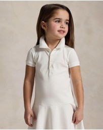 Polo Ralph Lauren - Stretch Mesh Polo Dress - ICONIC EXCLUISVE - Kids