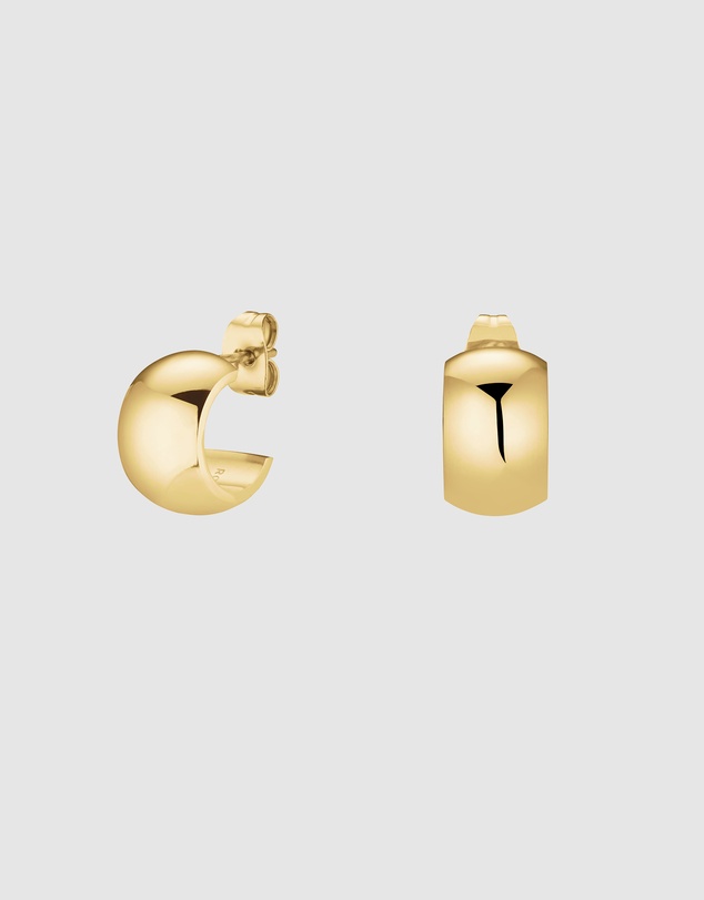 Rosefield - Small Wide Gold-Tone Hoop Earrings