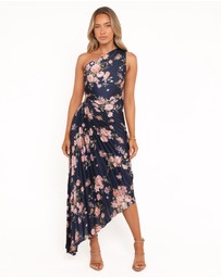 Petal & Pup - Kleo One Shoulder Maxi Dress - Navy Floral