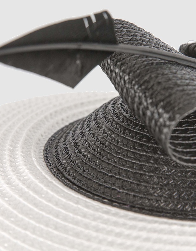 Max Alexander - Saucer White Black Racing Fascinator Hat