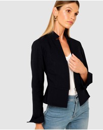 SACHA DRAKE - Front Zip Peplum Jacket