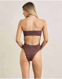 Rhythm - Sol Stripe Strapless One Piece