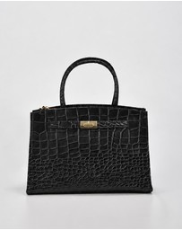 Cobb & Co - Arlie Leather Croc Tote