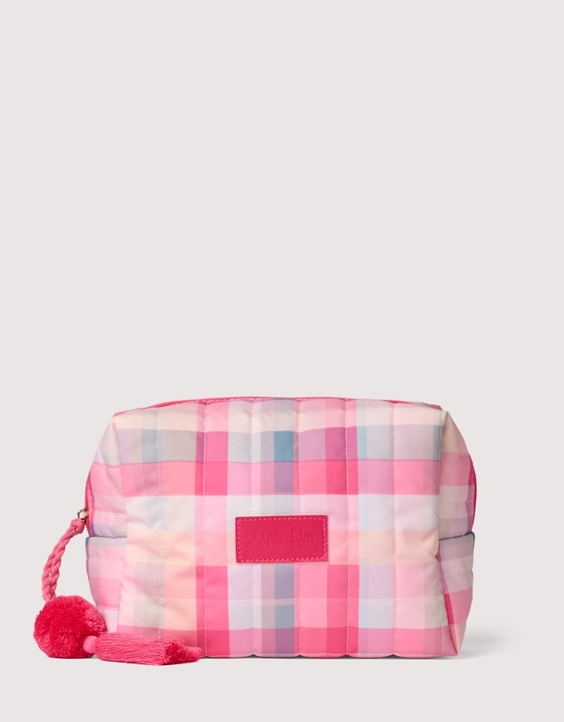 The Somewhere Co - Pink Plaid Cosmetic Case
