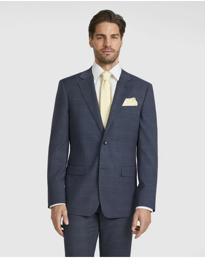 Tarocash - Lumen Check Wool Suit Jacket