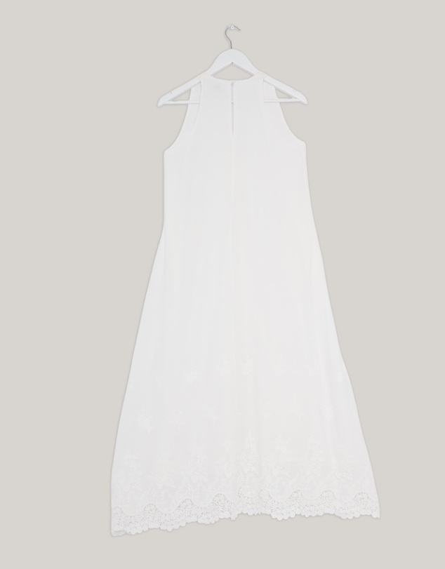 Revibe - Repaired AERE Delilah Embroidered Cotton Lace Maxi Dress - AU 6