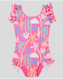 Boardies - Boardies Palm Springs Little Girls Ruffles Swimsuit