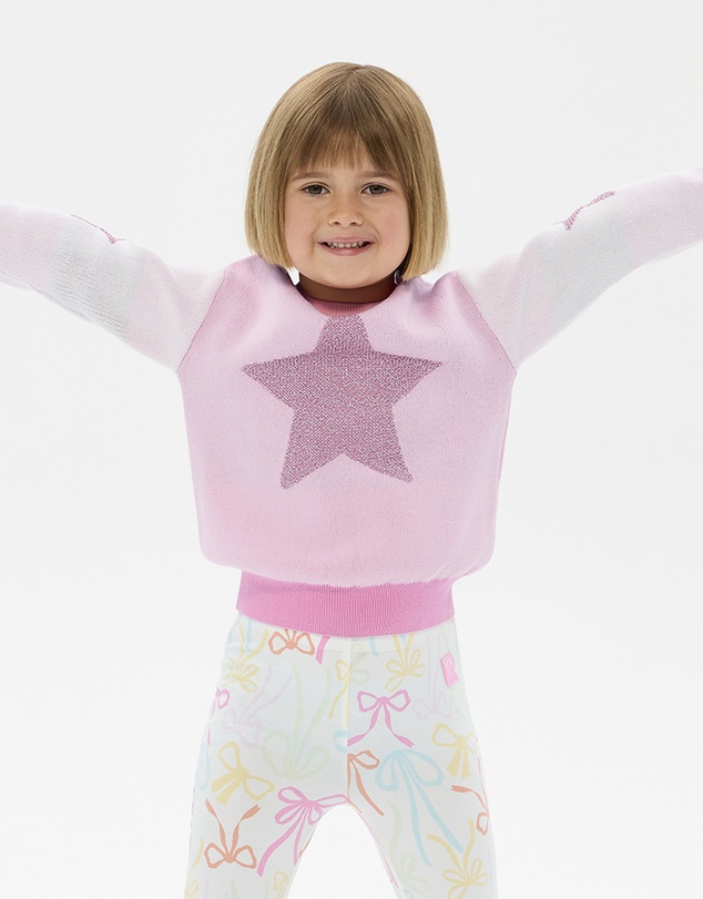 Rock Your Kid - Metallic Stars Lacey Jumper