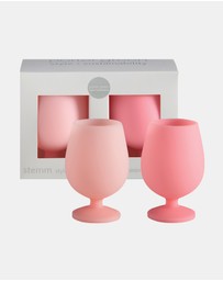 porter green - stemm | silicone unbreakable wine glasses