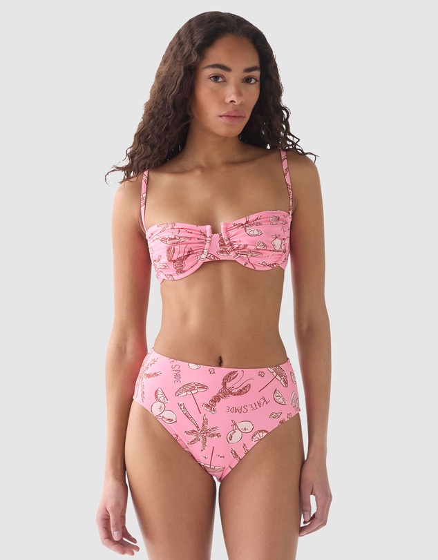 Kate Spade - Beachside High Cut High Waist Bikini Bottom