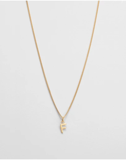 Kirstin Ash - F Outline Initial Necklace