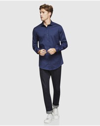Oxford - Navy Stretch Travel Shirt