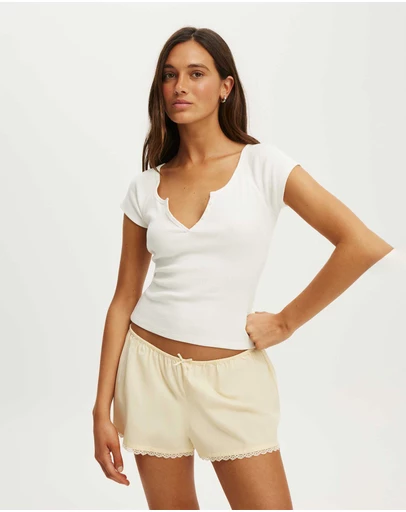 Cotton On Body - Rib Henley Tee