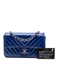 Pre-Loved by Azura Reborn - Pre-Loved Mini Rectangular Classic Chevron Patent Single Flap