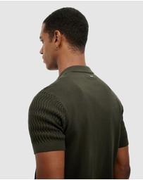 Politix - Wave Knit Button Down Short Sleeve Shirt
