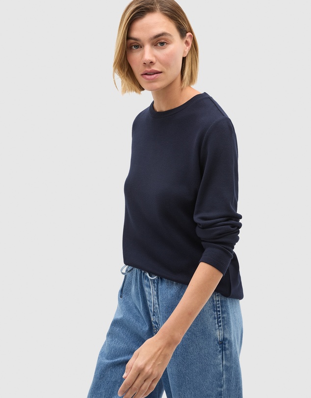 Seed Heritage - Micro Waffle Crew Neck Top