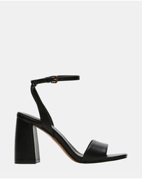 Steve Madden - Messa Black Leather Heels