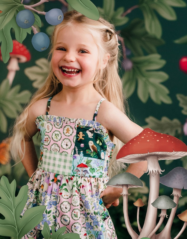 Fleur Harris - 'The Magic Faraway Tree' Magical Dress in Patchwork