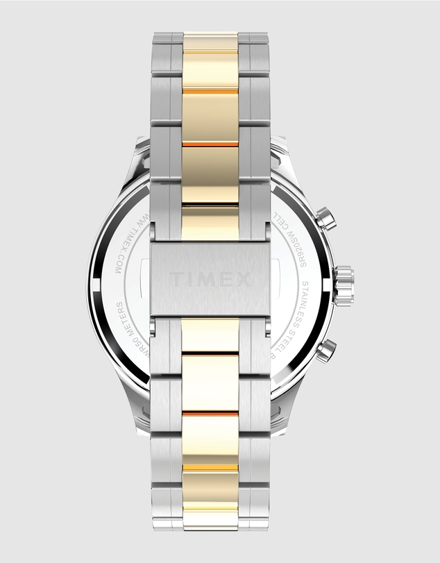 TIMEX - Men's Dress Chronograph 43mm Stainless Steel Bracelet Watch