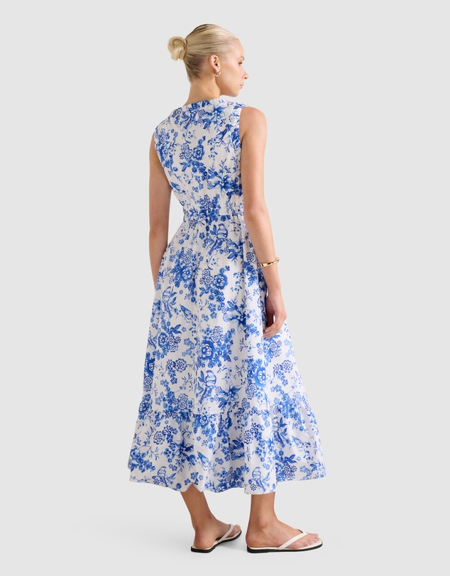 Forever New - Bella Shirred Cotton Midi Dress