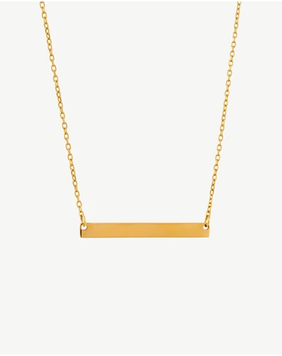 Zahar - Engravable Bar Necklace