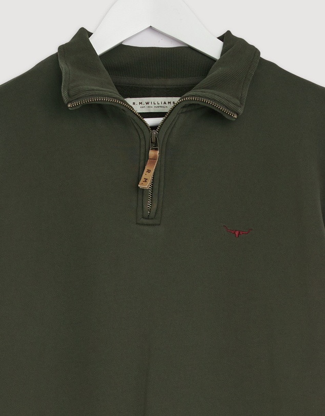 Revibe - Repaired R.M.Williams Mulyungarie 1/4 Zip Sweatshirt - AU M