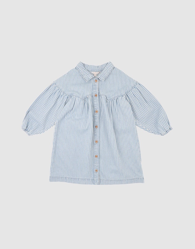 Fox & Finch - Winter Vacay Stripe Denim Dress - Kids