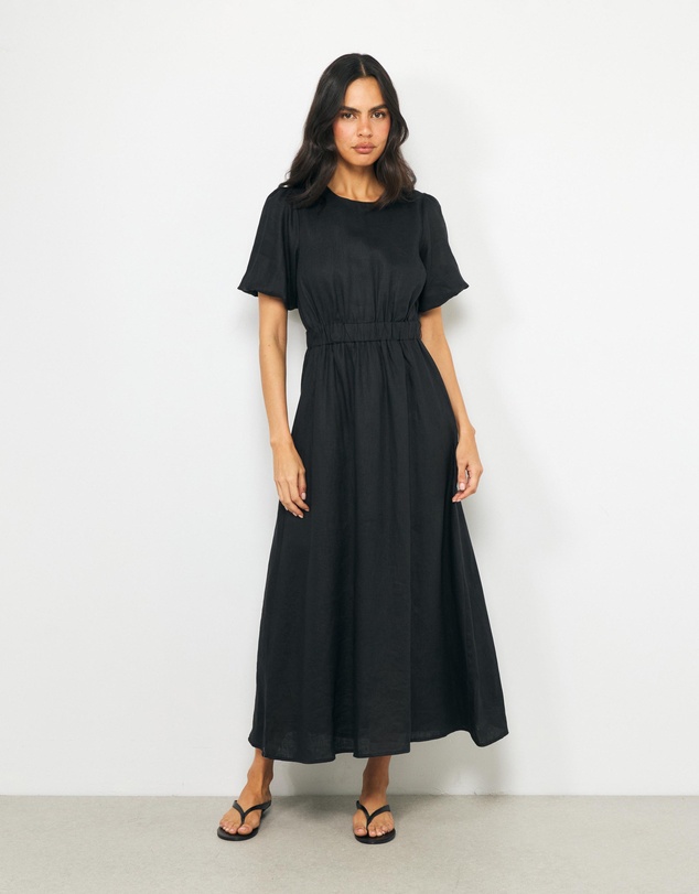 AERE - Myla Linen Midi Dress