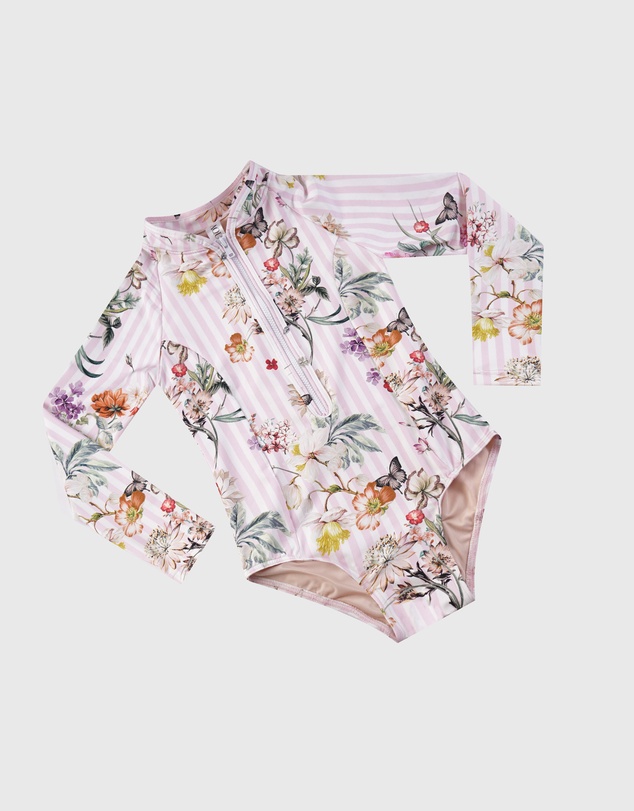 Aqua Blu Kids - Flutter Long Sleeve One Piece - Kids