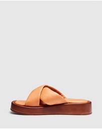 Just Because - Santina Leather Flatform Sandals