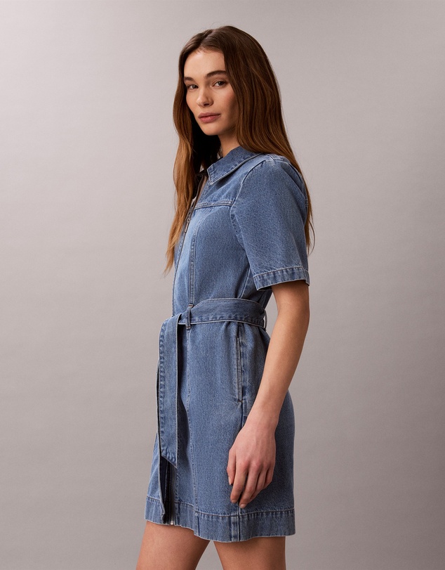 Calvin Klein Jeans - Denim Belted Shirt Dress