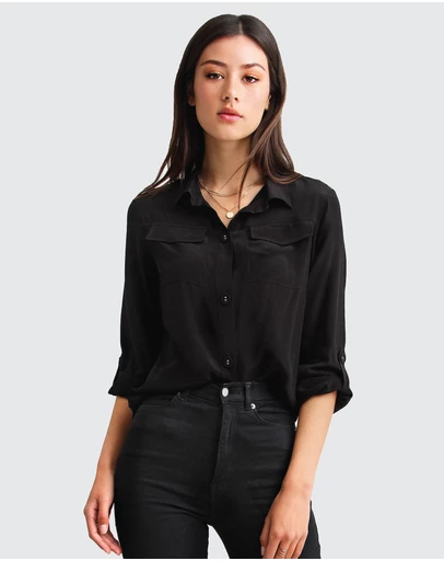Belle & Bloom - Eclipse Rolled Sleeve Blouse