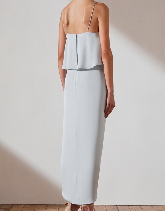Shona Joy - Luxe Draped Cocktail Frill Dress