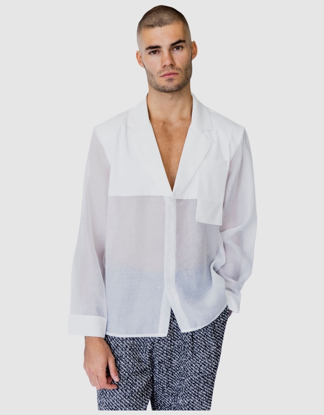 Justin Cassin - Isaiah Collared Sheer Shirt