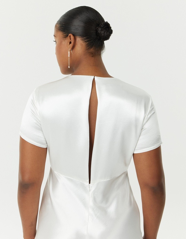 Third Form - Satin Bias Maxi Tee Dress