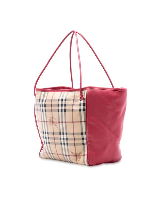 Pre-Loved by Azura Reborn - Pre-Loved Small Leather Trimmed Haymarket Check Coated Canvas Canterbury Tote