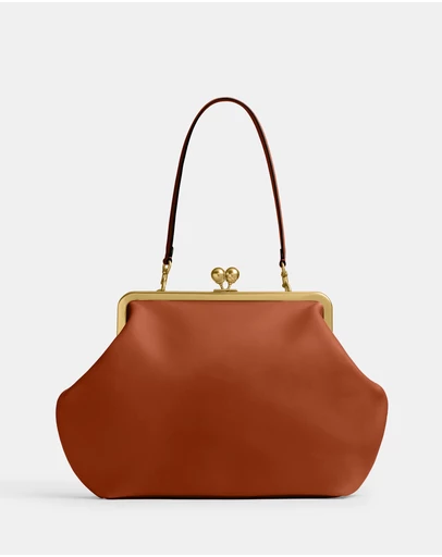 Coach - Glovetanned Leather Large Kisslock Frame Bag