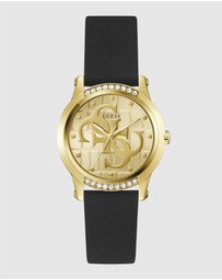 GUESS - Guess Ladies Black Gold Tone 36mm Analogue Watch